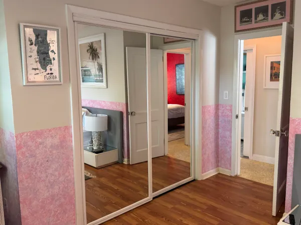 a view of a hallway and interior of the house