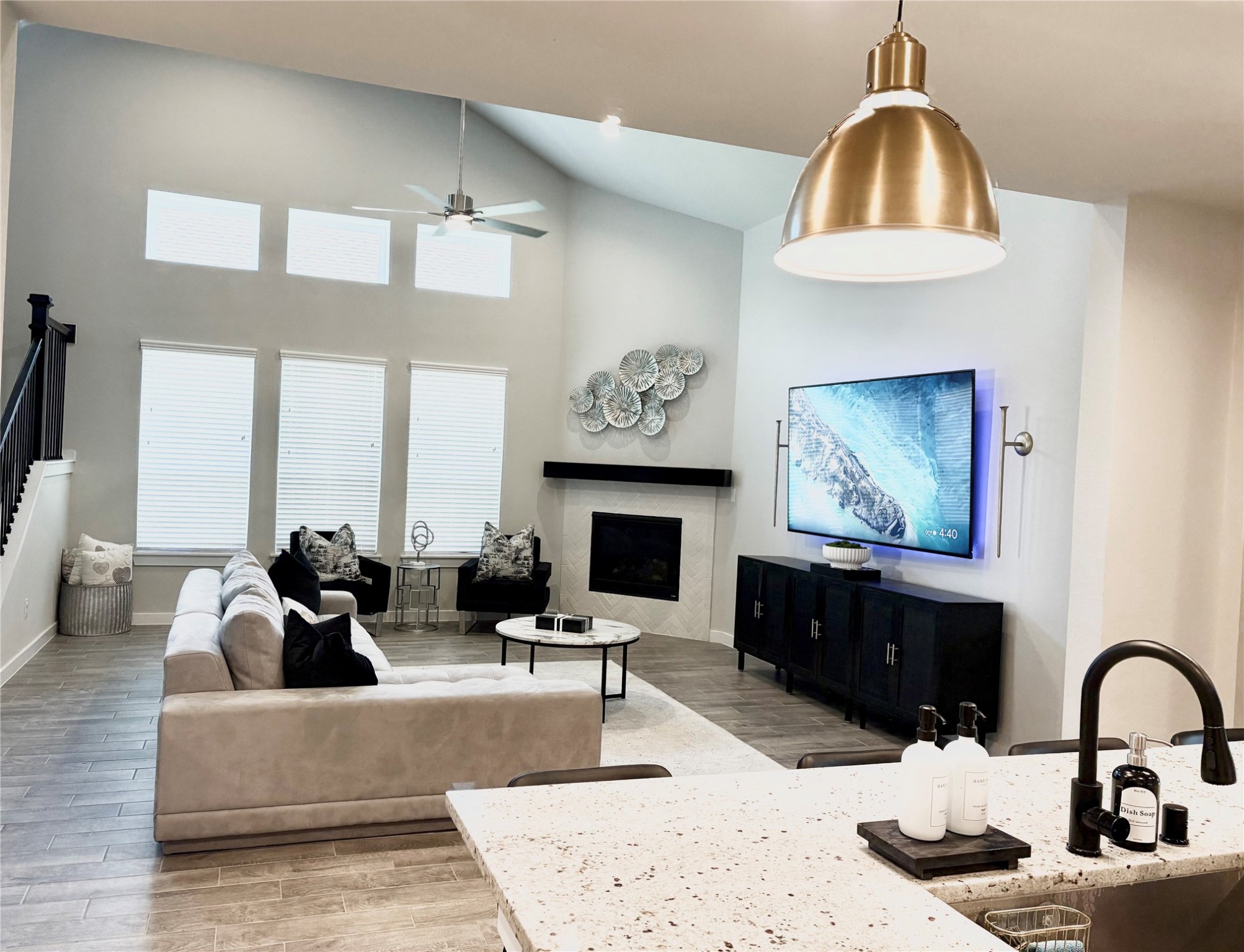 2142 Reed Cave Lane Spring, TX 77386 - Photo 10 of 15 a living room with furniture a fireplace and decor