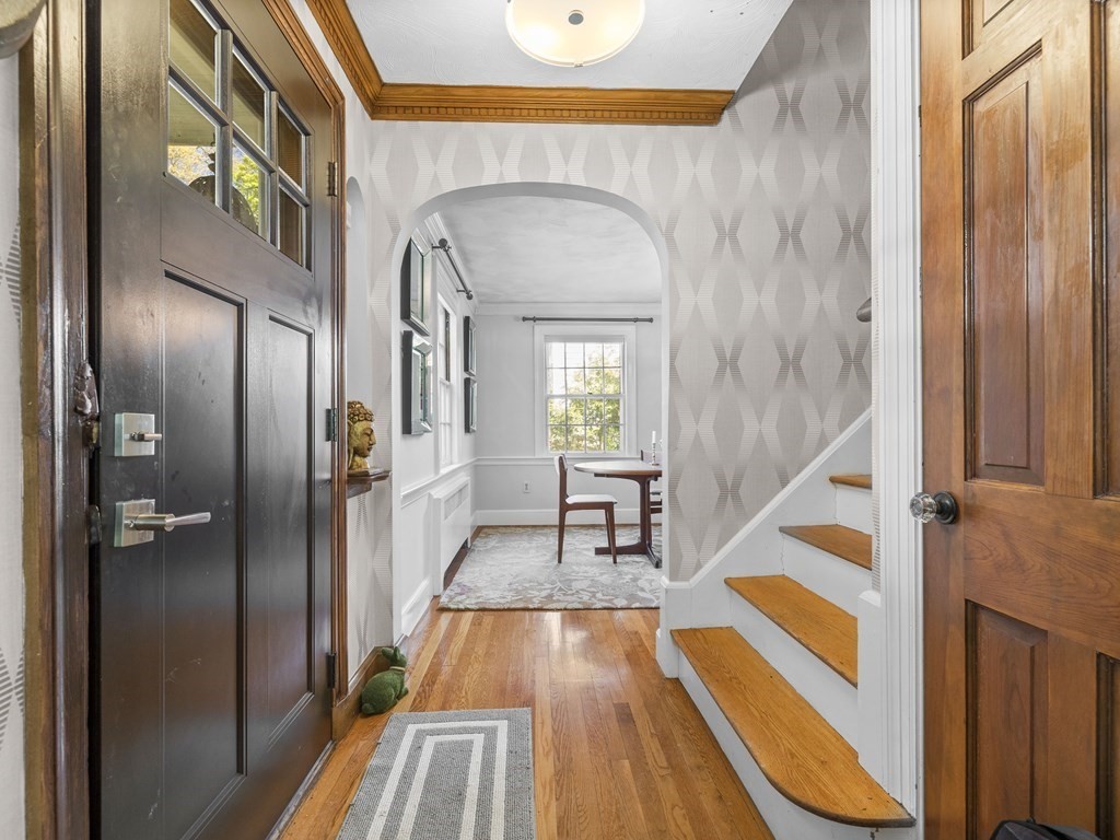 37 Crehore Road Boston, MA 02467 - Photo 5 of 30 a view of living room kitchen and entryway