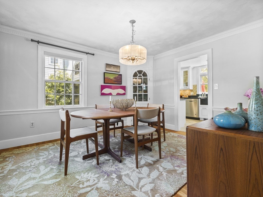 37 Crehore Road Boston, MA 02467 - Photo 7 of 30 a view of a dining room with furniture window and outside view