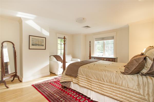 22 Chestnut Hill Road Newton, MA 02467 - Photo 21 of 30 a bedroom with a bed and glass windows