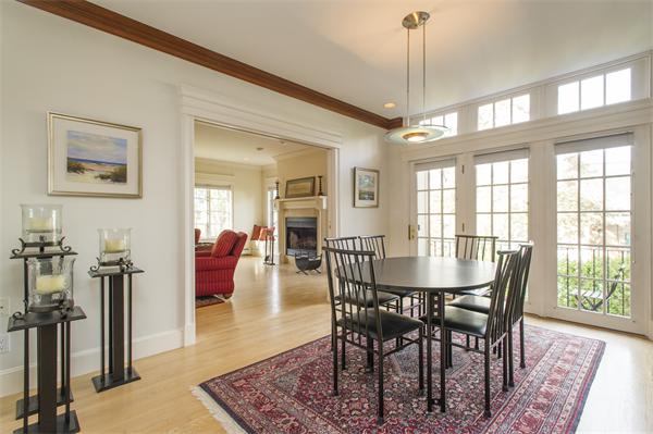 22 Chestnut Hill Road Newton, MA 02467 - Photo 9 of 30 a view of a dining room with furniture window and wooden floor