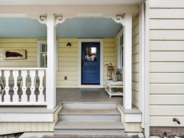 front view of a house with a porch