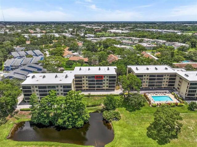 an aerial view of multiple house