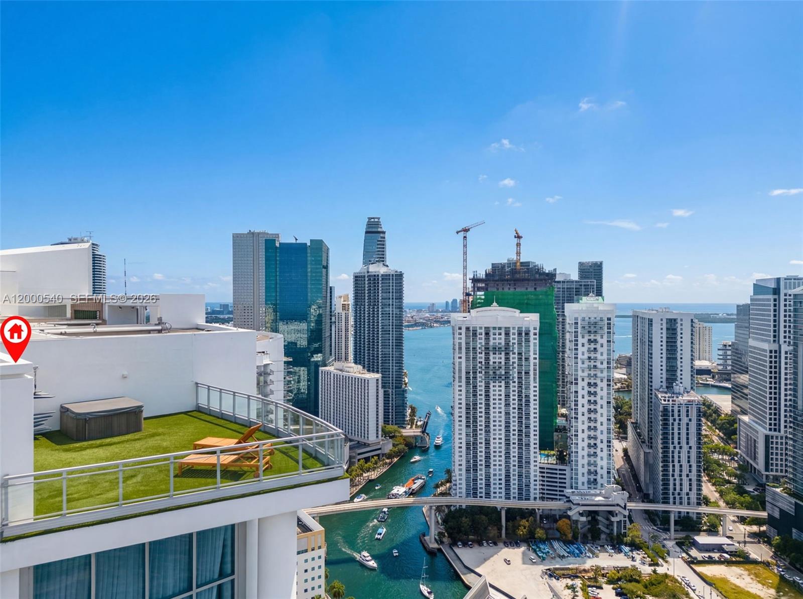 90 Southwest 3rd Street, Unit PH12 Miami, FL 33130 - Photo 11 of 40 a view of a city with tall buildings