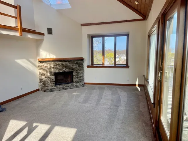 a view of empty room with front door