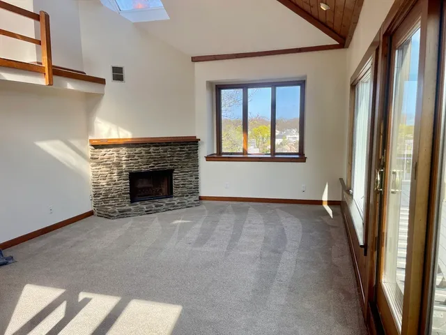 a view of empty room with front door