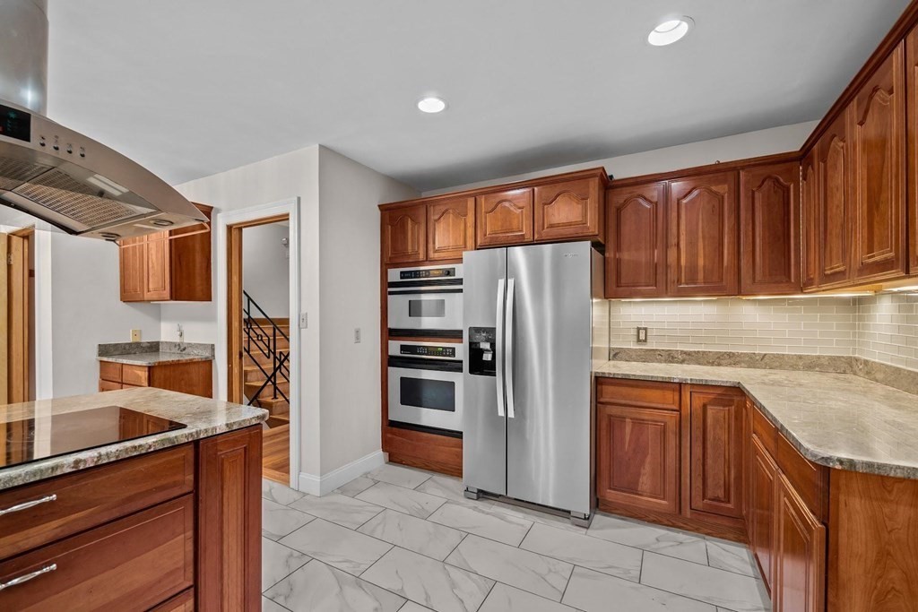 42 Bypass Road Lincoln, MA 01773 - Photo 14 of 42 a kitchen with stainless steel appliances granite countertop a refrigerator and a sink