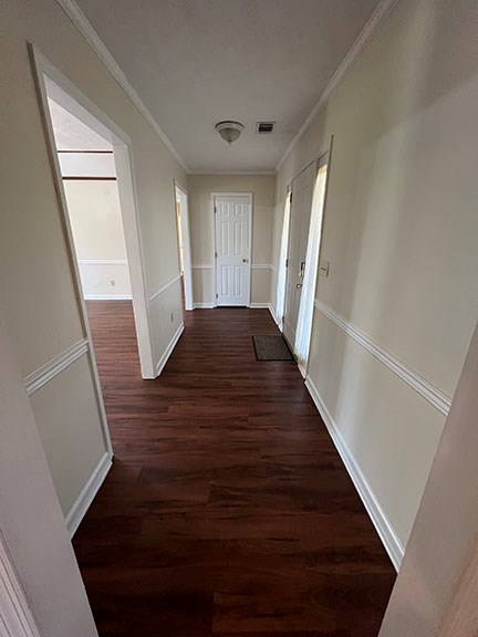 1 Handshaker Lane Columbus, GA 31909 - Photo 8 of 17 a view of a hallway with wooden floor and staircase