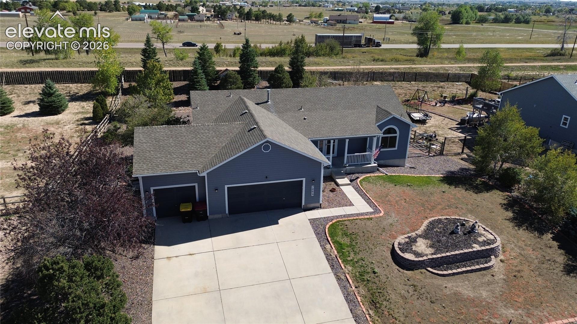 7869 Fort Smith Road Peyton, CO 80831 - Photo 2 of 50 Aerial view of home and lot.