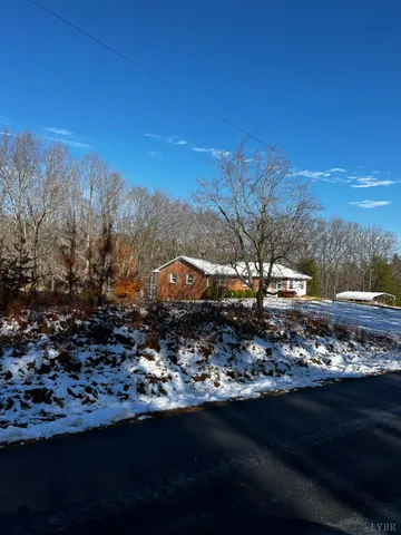 a view of a lake with a mountain