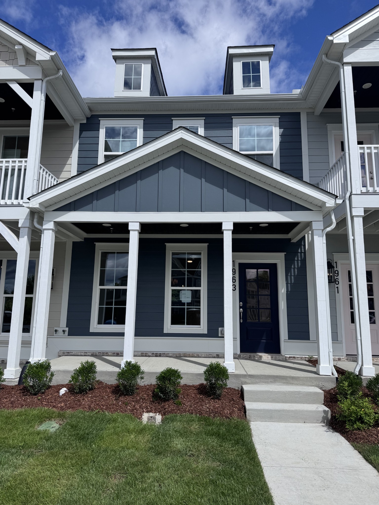 a front view of a house