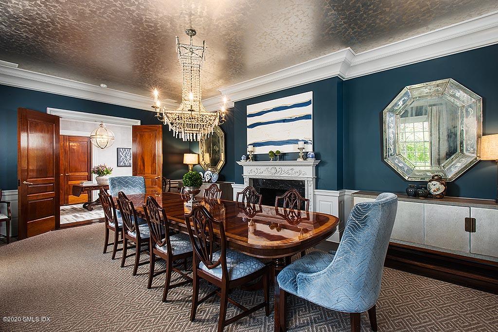 27 Midwood Road Greenwich, CT 06830 - Photo 7 of 30 a view of a dining room with furniture and a chandelier