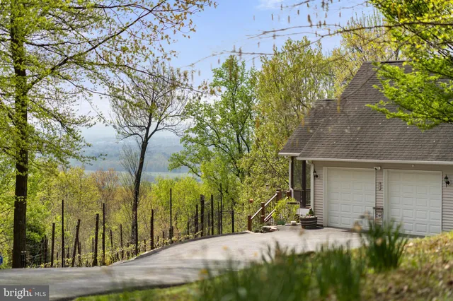 a living room with furniture a fireplace and a floor to ceiling window