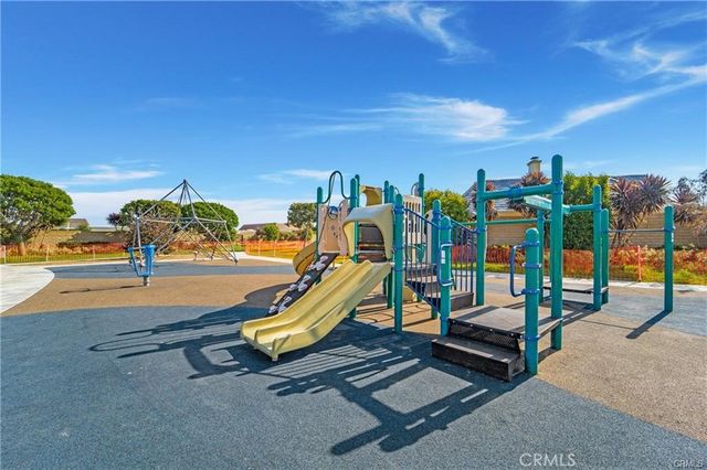 a view of a park with slide