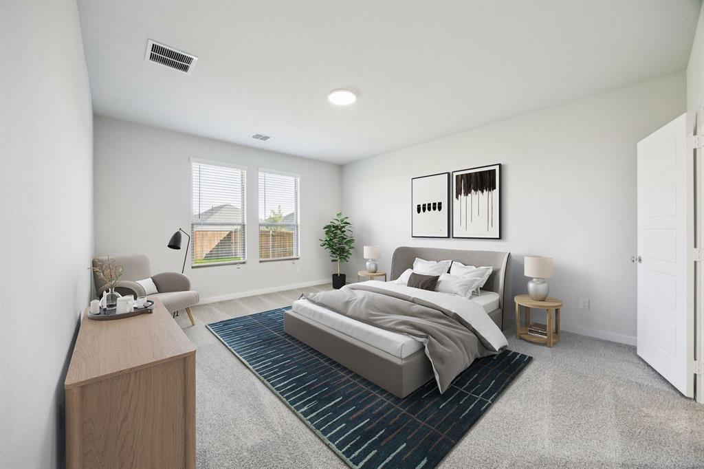 5803 Rushing River Way McKinney, TX 75071 - Photo 15 of 34 a bedroom with a bed and a large window