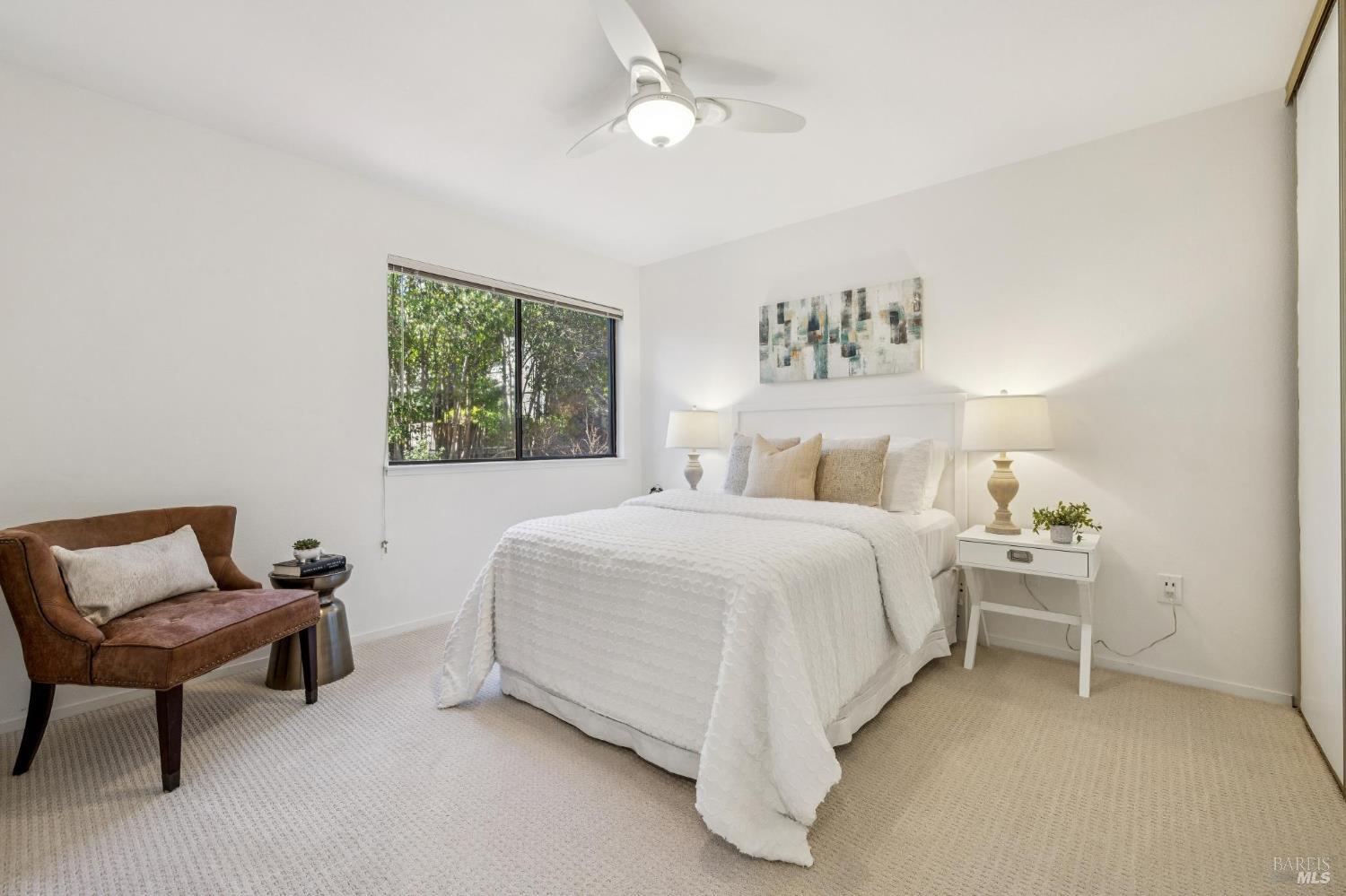 212 Sylvia Way San Rafael, CA 94903 - Photo 38 of 52 Back upstairs bedroom with ceiling fan