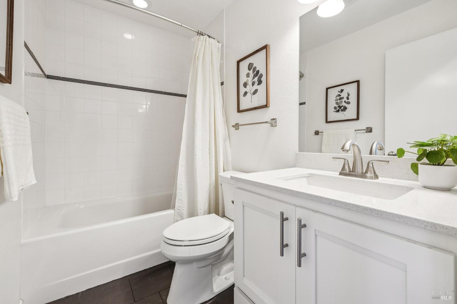 212 Sylvia Way San Rafael, CA 94903 - Photo 40 of 52 Upstairs full bathroom with shower over tub