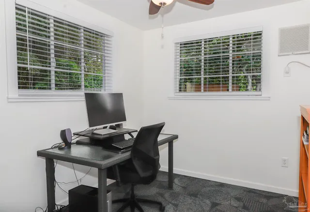 a view of a workspace with a window