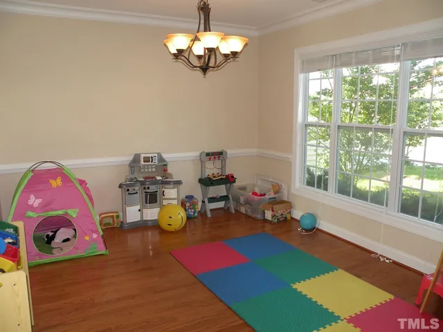 a gym room with a window