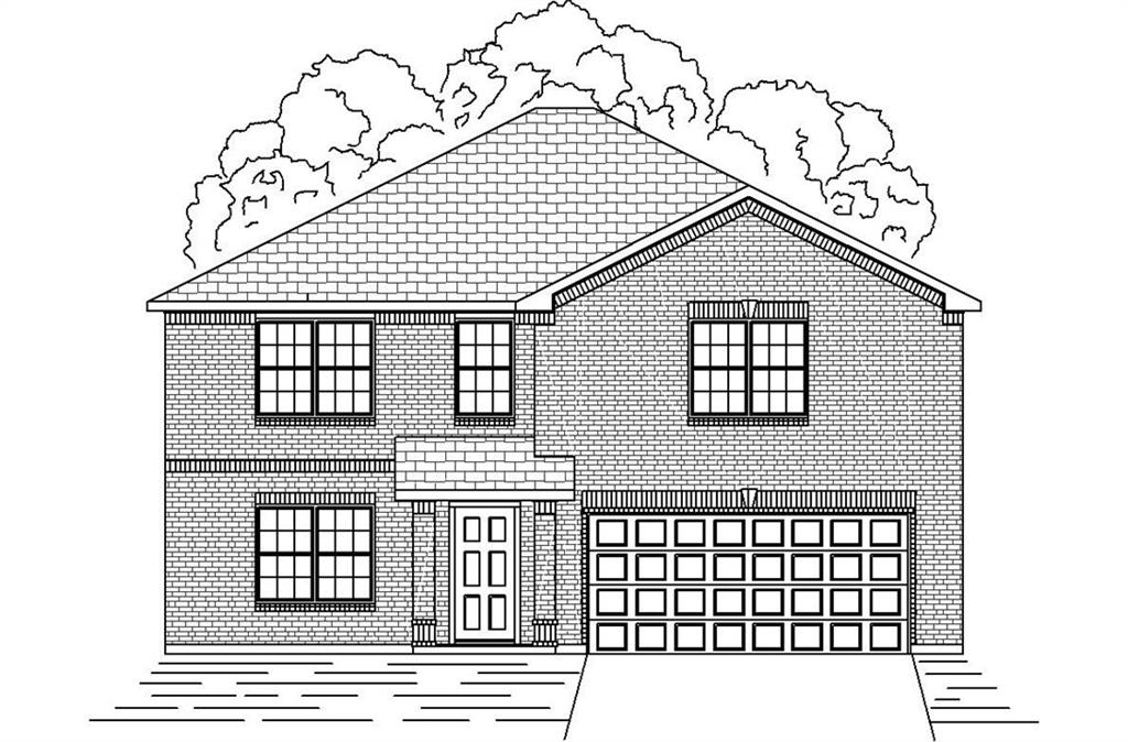 a front view of a house