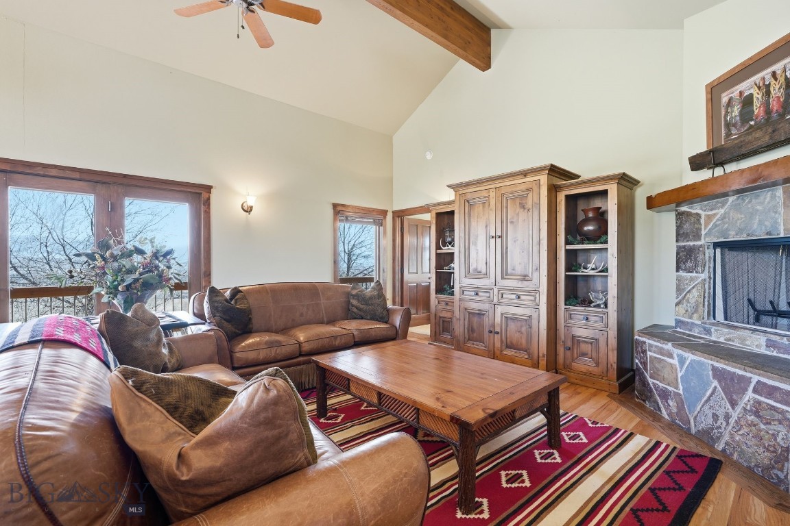 1240 Twin River Cutoff Road Manhattan, MT 59741 - Photo 69 of 88 Inviting guest house living area with wood fireplace