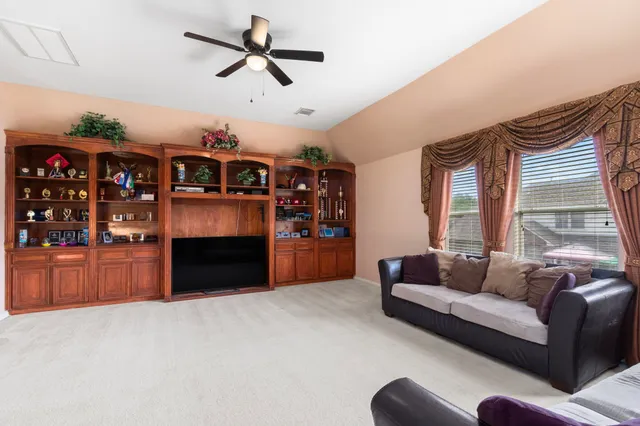 a bedroom with a bed and a closet