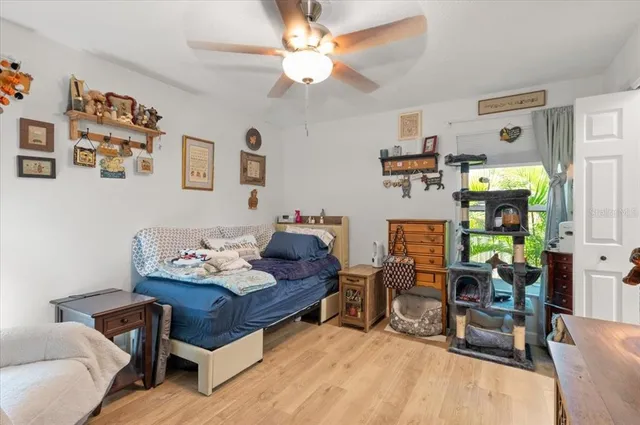 an aerial view of multiple houses with outdoor space