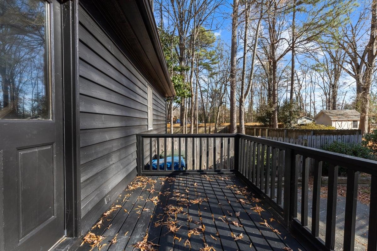 2718 Omah Street Durham, NC 27705 - Photo 5 of 20 a view of a balcony with a swing