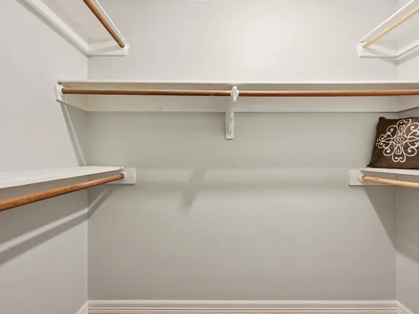 a close view of closet