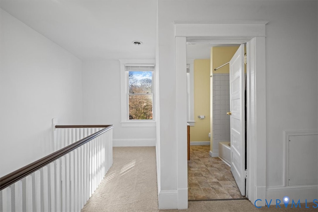 235 Lafayette Avenue Colonial Heights, VA 23834 - Photo 19 of 31 a view of a hallway view with wooden floor and staircase