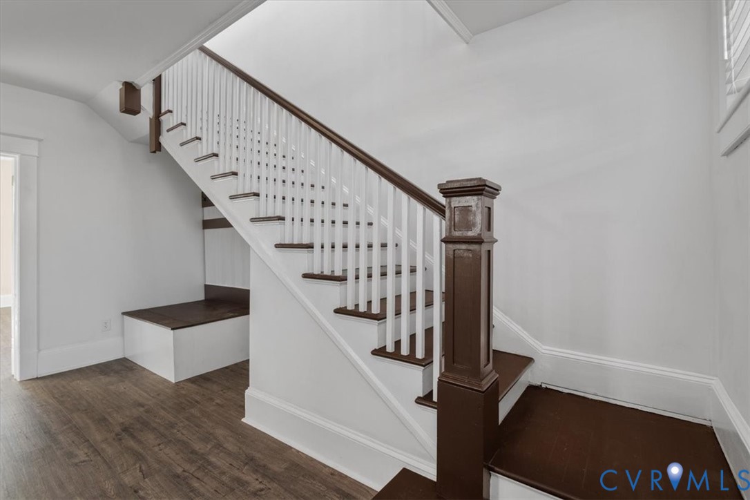 235 Lafayette Avenue Colonial Heights, VA 23834 - Photo 7 of 31 a view of entryway with wooden floor and stairs