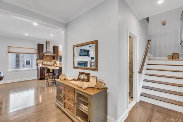 a kitchen with stainless steel appliances granite countertop a stove and a refrigerator