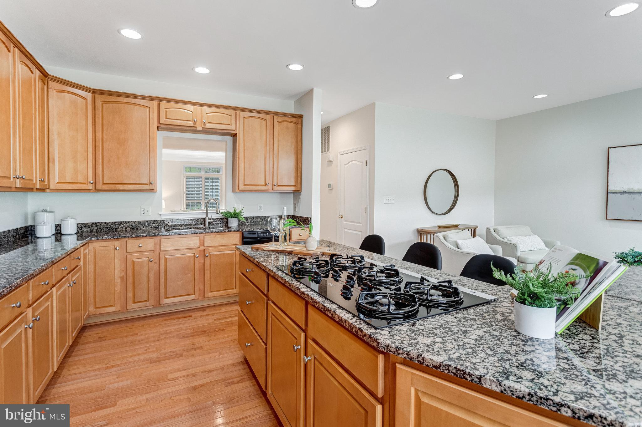 25804 Commons Square Chantilly, VA 20152 - Photo 15 of 48 a kitchen with stainless steel appliances granite countertop a sink stove and cabinets