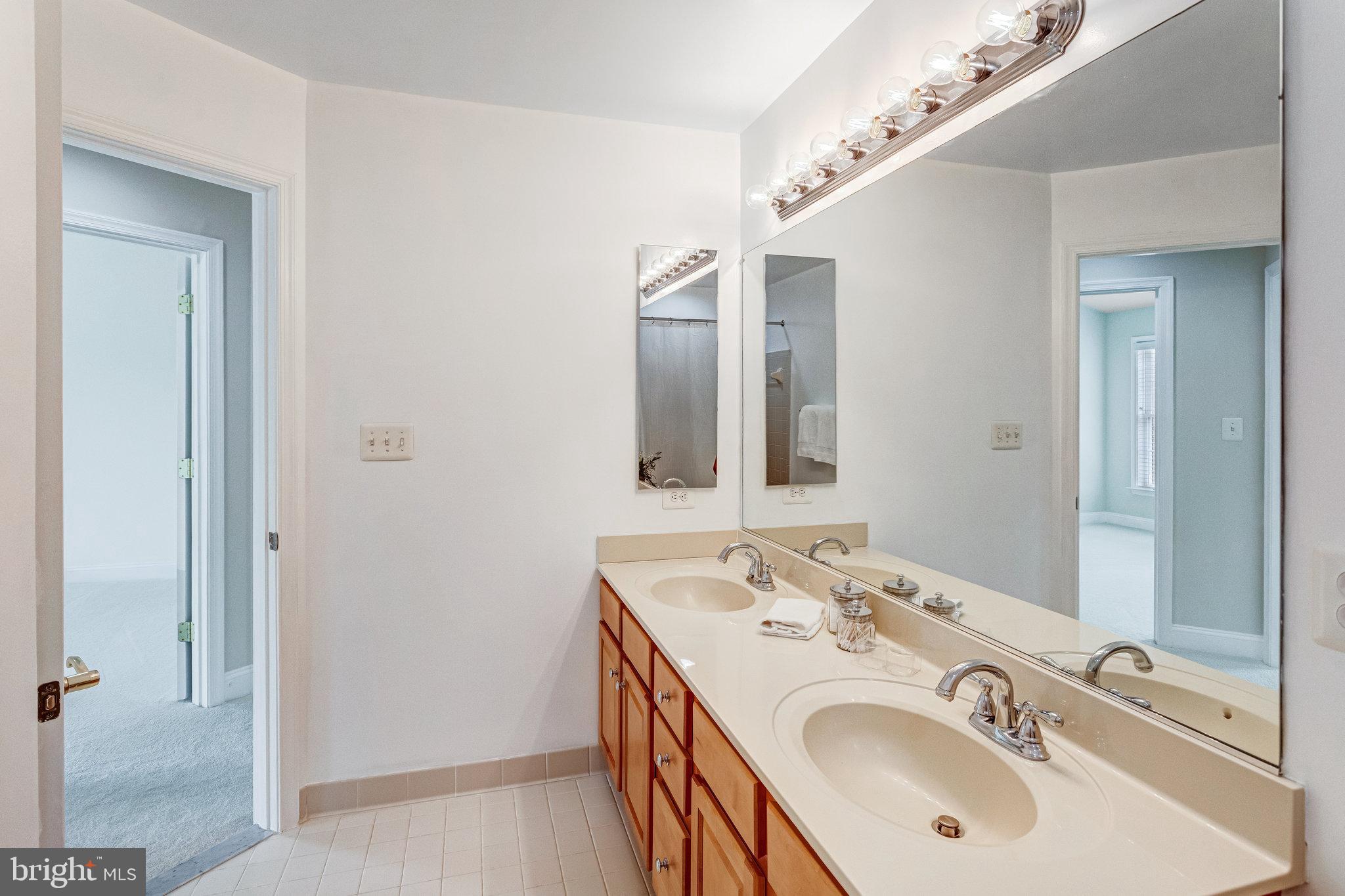 25804 Commons Square Chantilly, VA 20152 - Photo 30 of 48 a bathroom with a sink and a mirror
