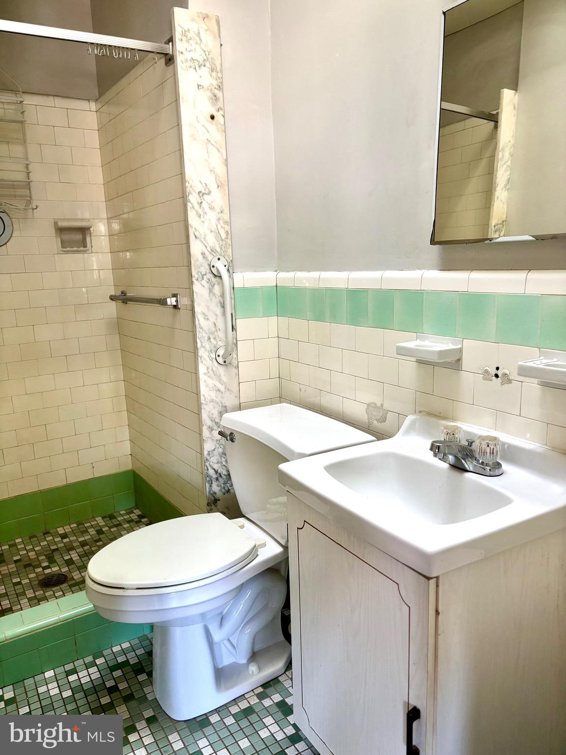 7242 Brent Road Upper Darby, PA 19082 - Photo 10 of 14 a bathroom with a sink a toilet and shower