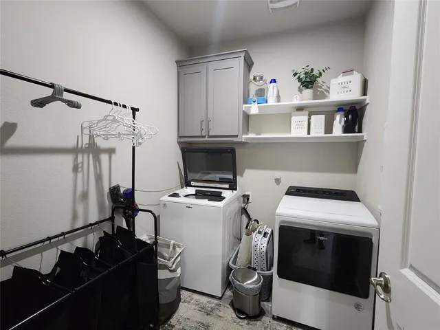 a room with storage and utility