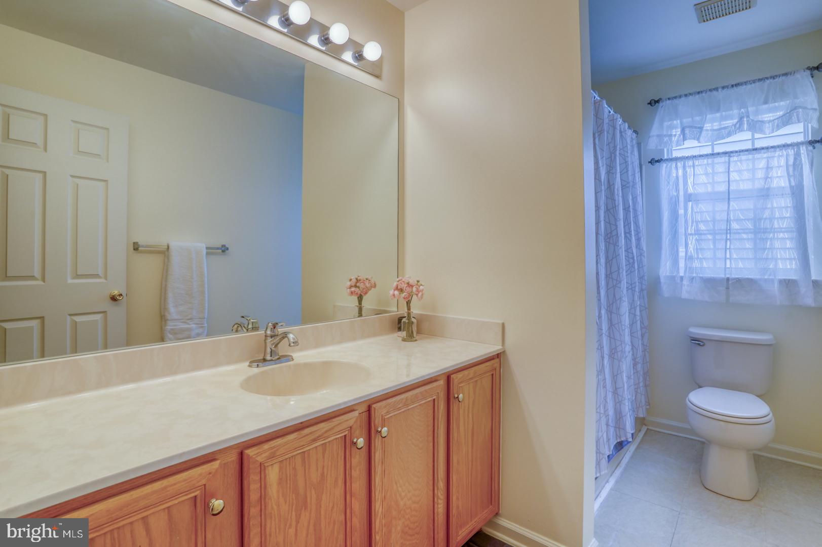 612 Sandy's Parish Road Landenberg, PA 19350 - Photo 37 of 49 a bathroom with a granite countertop sink a toilet and a mirror