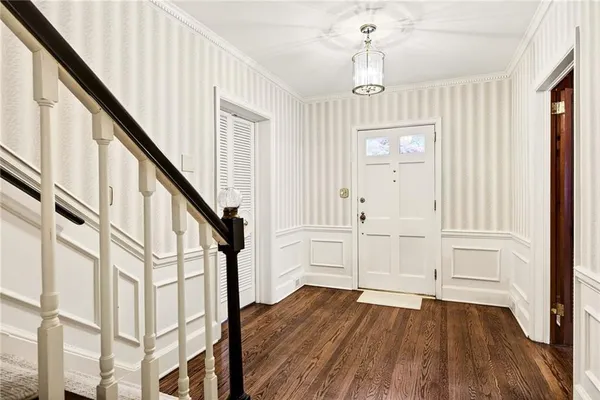 a view of front door with hallway
