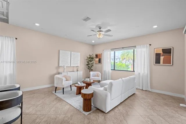 a view of a swimming pool with a yard