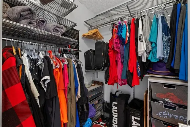 a view of a walk in closet