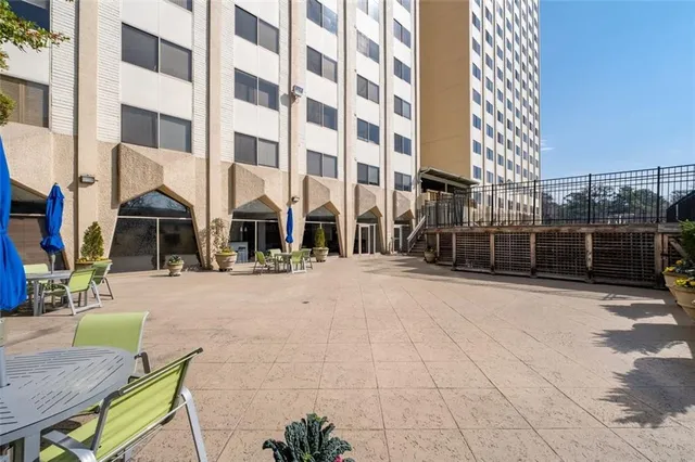 a outdoor space with patio