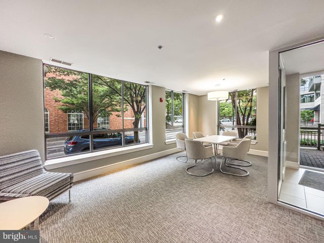 a view of a building and a street