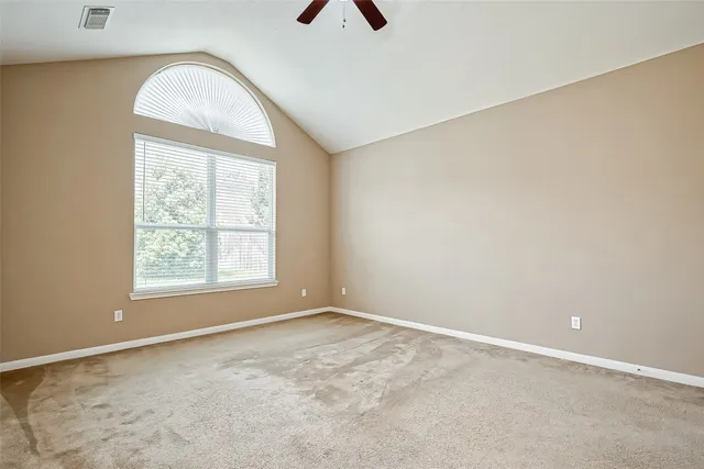 an empty room with a window