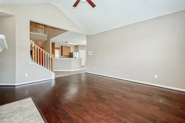 wooden floor in a hall with an entryway