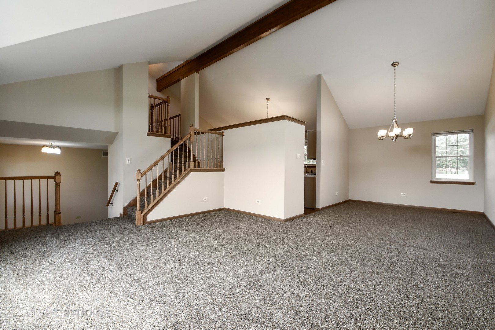 8116 Old Mill Road Frankfort, IL 60423 - Photo 3 of 16 an empty room with windows and pillars in it