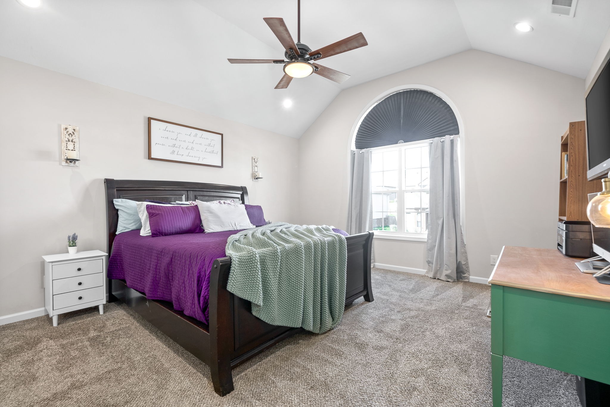 1478 Raven Road Clarksville, TN 37042 - Photo 17 of 42 a bedroom with a bed and a flat screen tv