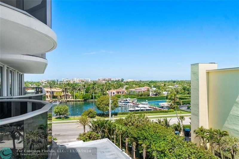 350 South Ocean Boulevard, Unit 5D Boca Raton, FL 33432 - Photo 10 of 35 a view of a balcony with lake view and mountain view