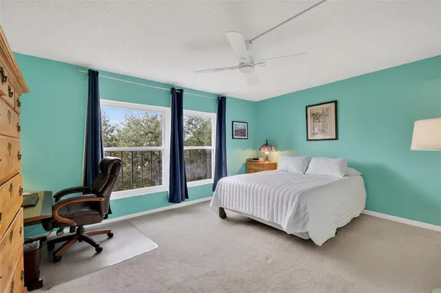 a living room with a bed furniture and a window