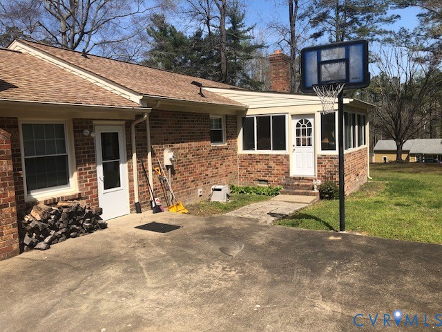9401 Gum Fork Road Midlothian, VA 23112 - Photo 2 of 26 Rear Driveway, Sun Room & Patio
